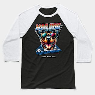 Mad Dog Rottweiler Baseball T-Shirt